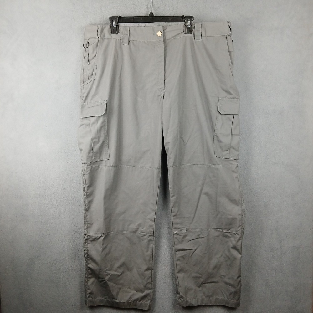 Galls‎ G TAC Tactical Cargo Pants Womens 20 Gray Knee Pads Straight Leg Hiking
